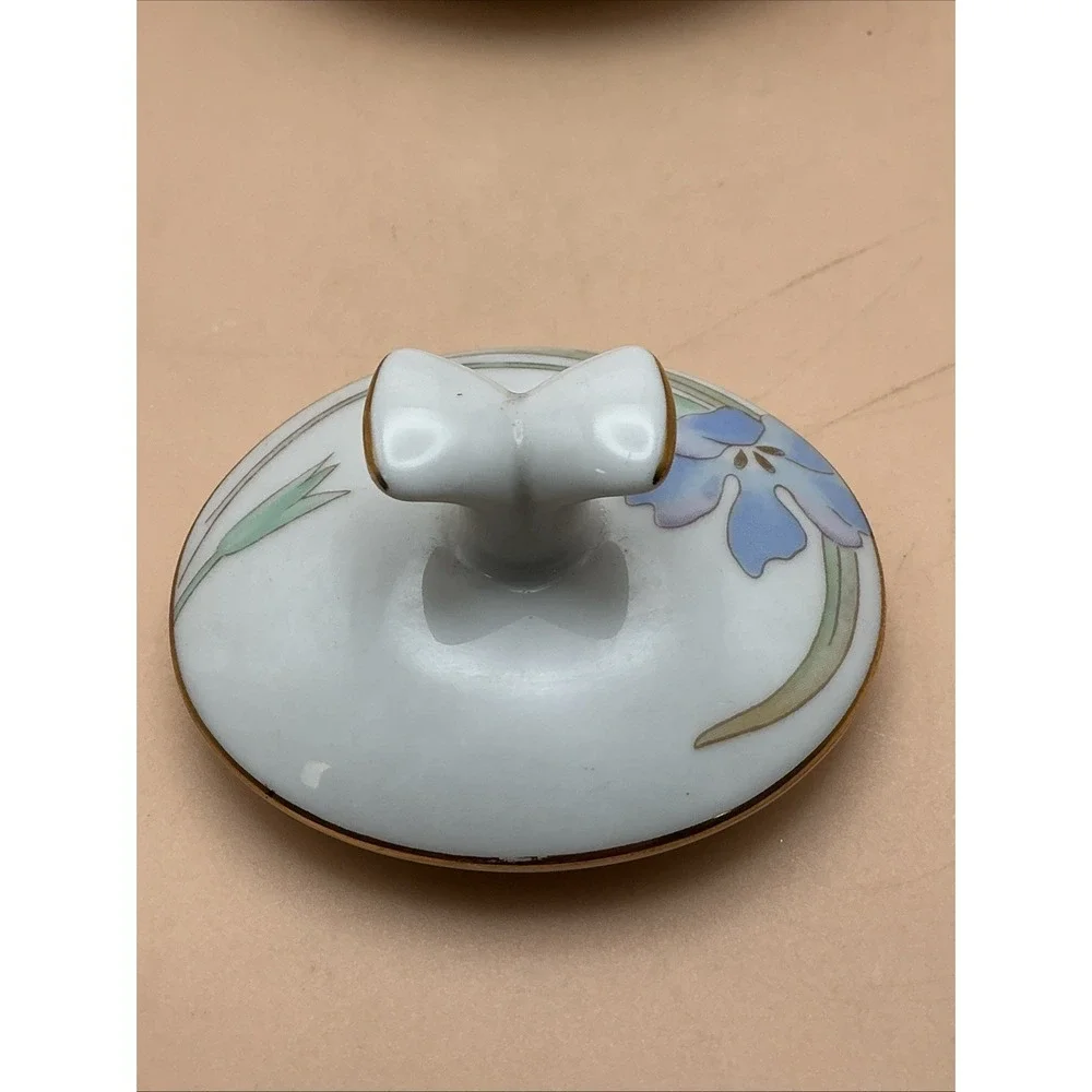 Mikasa Charisma Gray Sugar Bowl Lid Creamer Set Fine China L9049 Vintage Japan